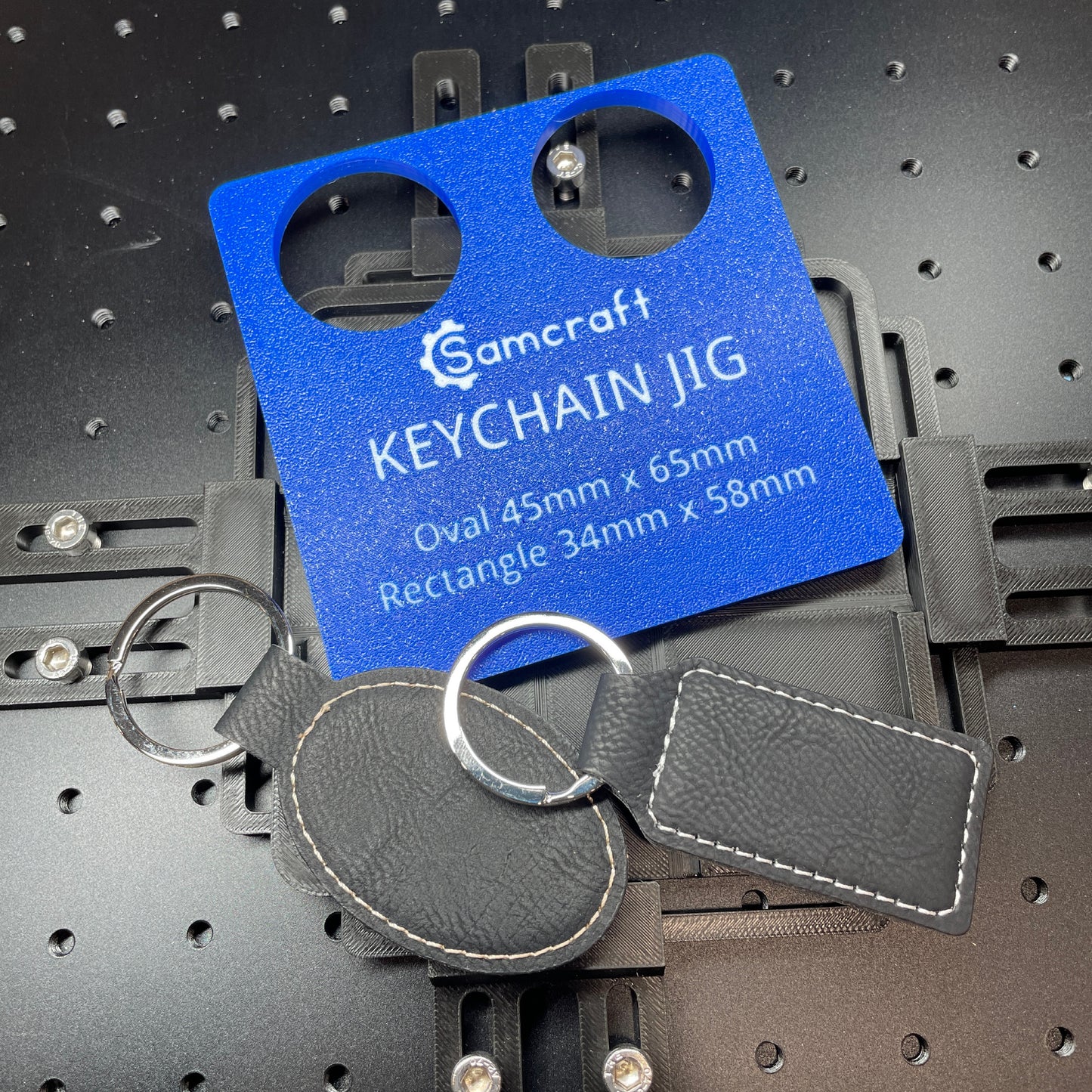 Keychain Jig - Leatherette Oval & Rectangle - ComMarker - Samcraft
