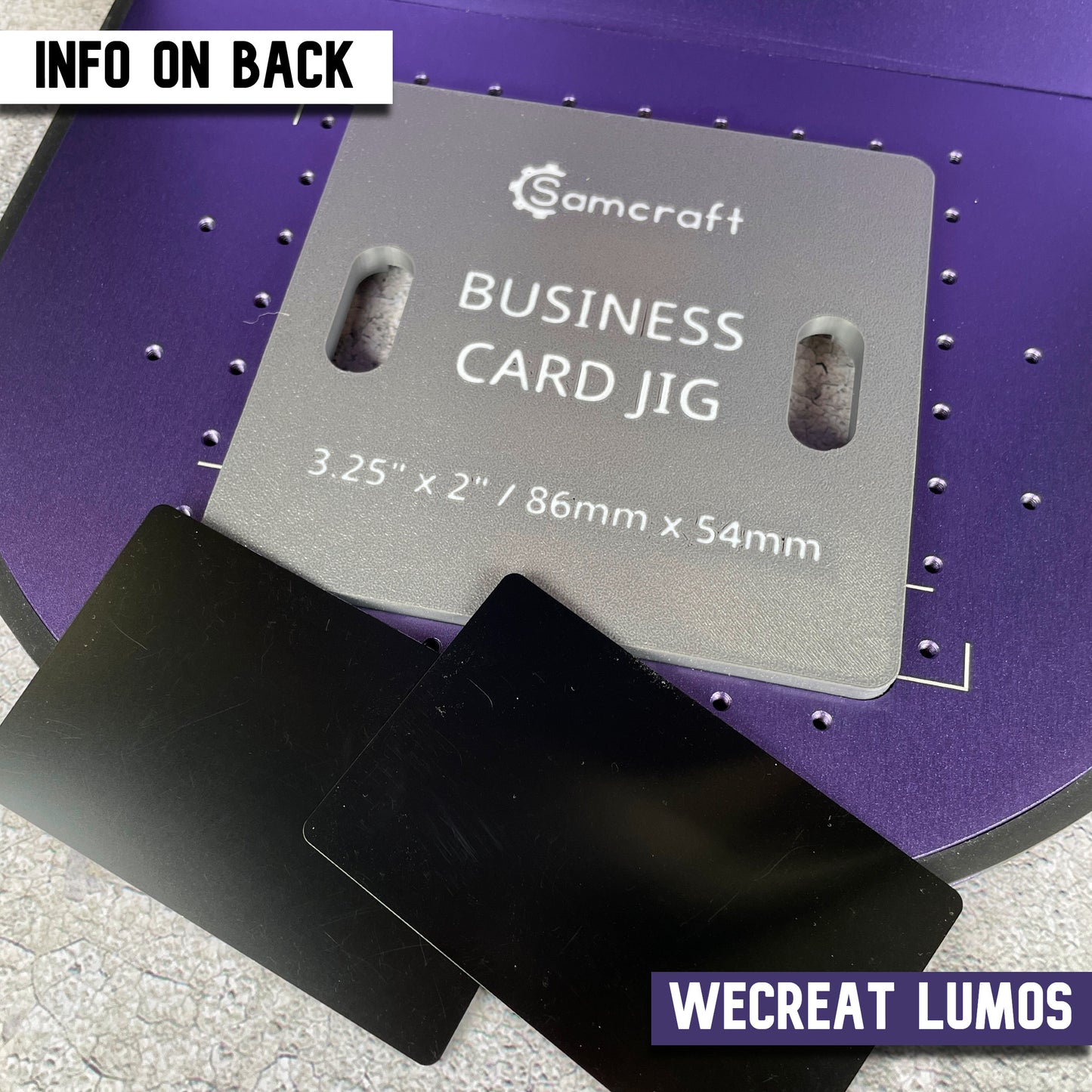 Business Card Jig - WeCreat Lumos