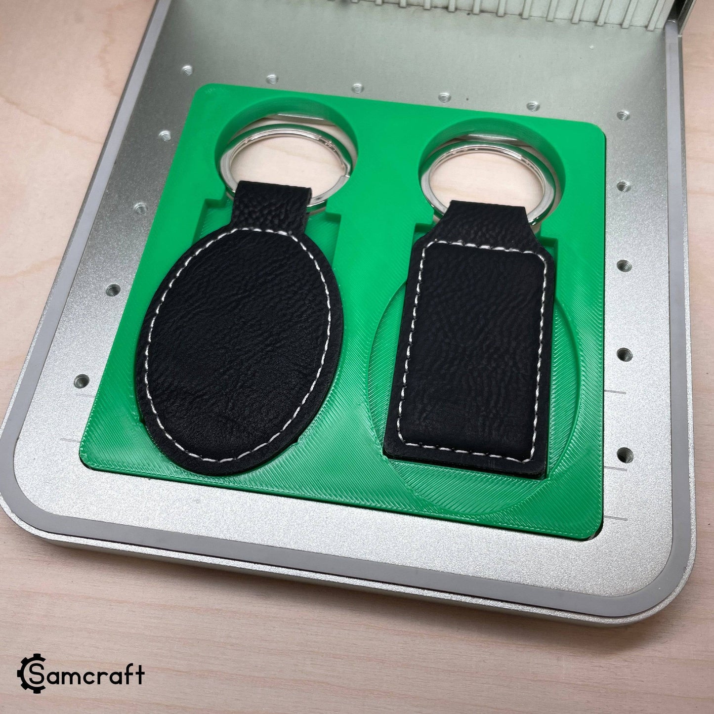 Keychain Jig - Leatherette Oval & Rectangle - xTool F1