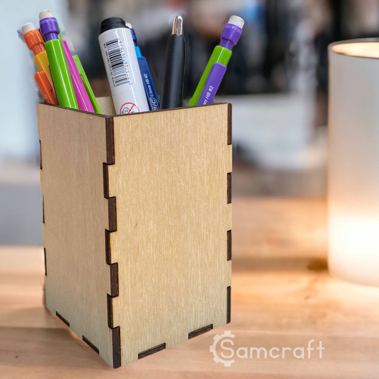 Pen Cup - Laser Cut File - SVG DXF AI