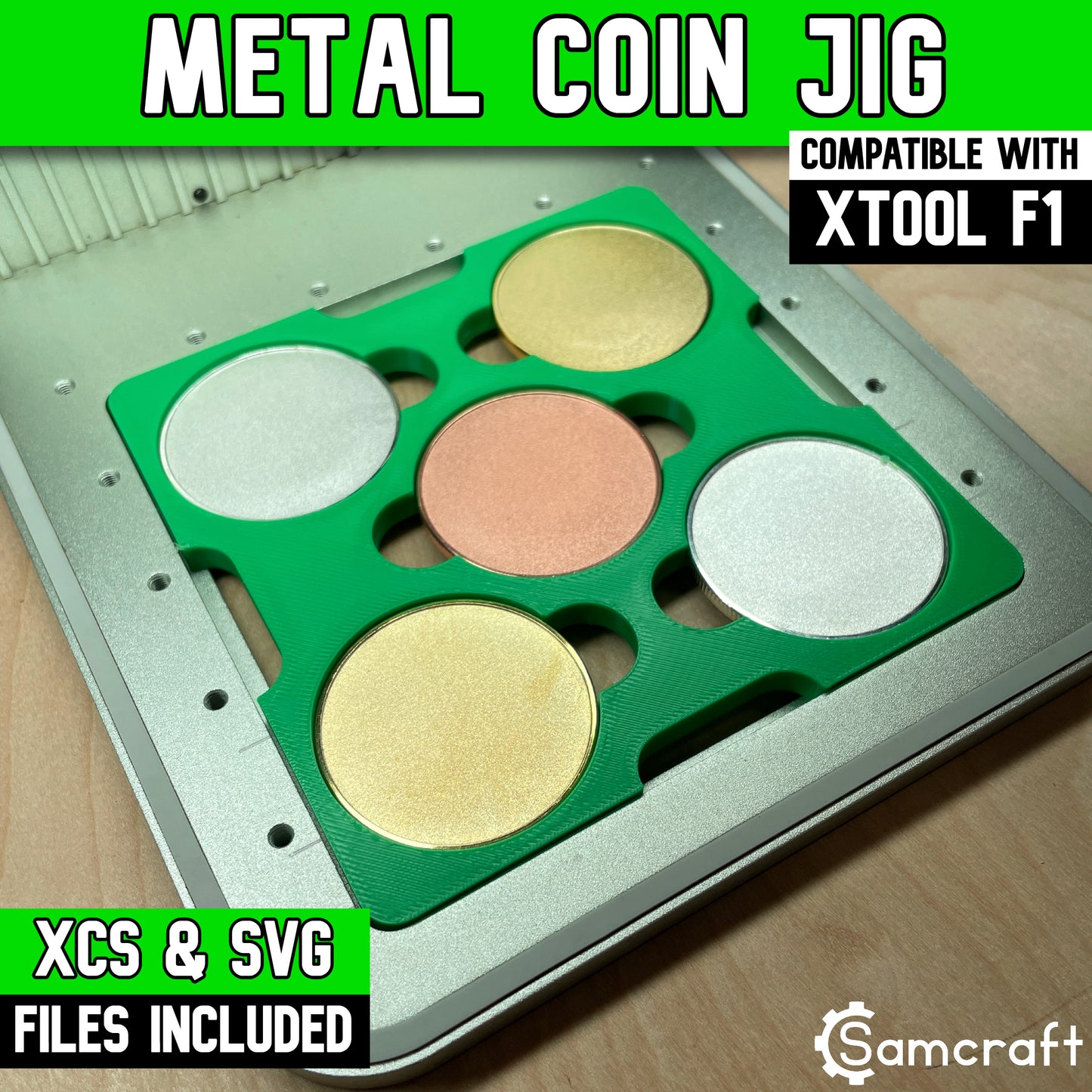 Metal Coin Jig - 40mm - xTool F1