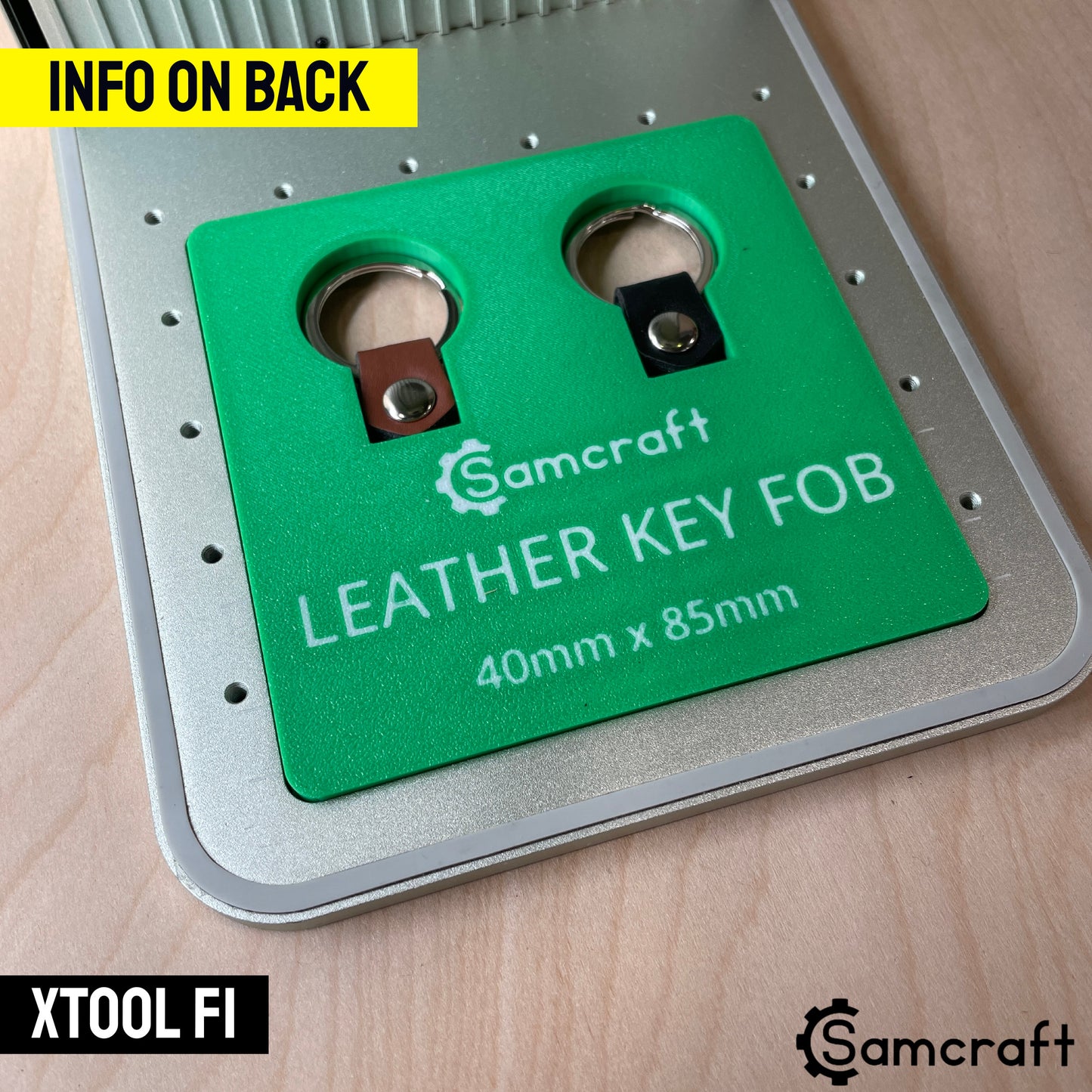 Leather Key Fob Jig - xTool F1 - Samcraft