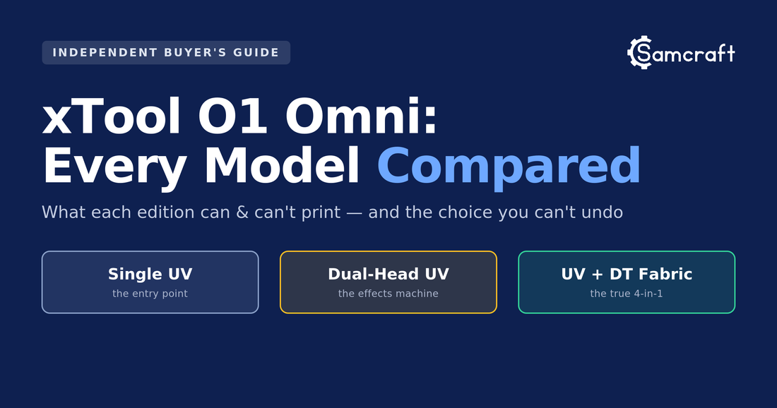 xTool O1 Omni Explained: Every Model Compared (What Each Can & Can't Print)