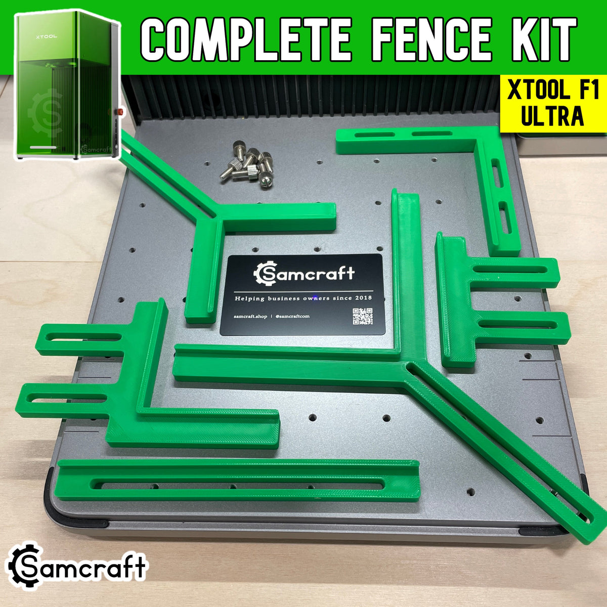Samcraft Fence Kit laser alignment stops for xTool and ComMarker engravers