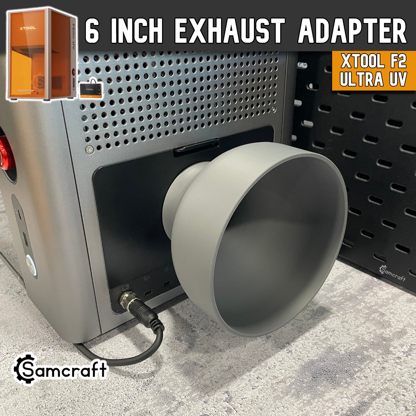 Exhaust Adapter - 6 inch - xTool F2 Ultra UV