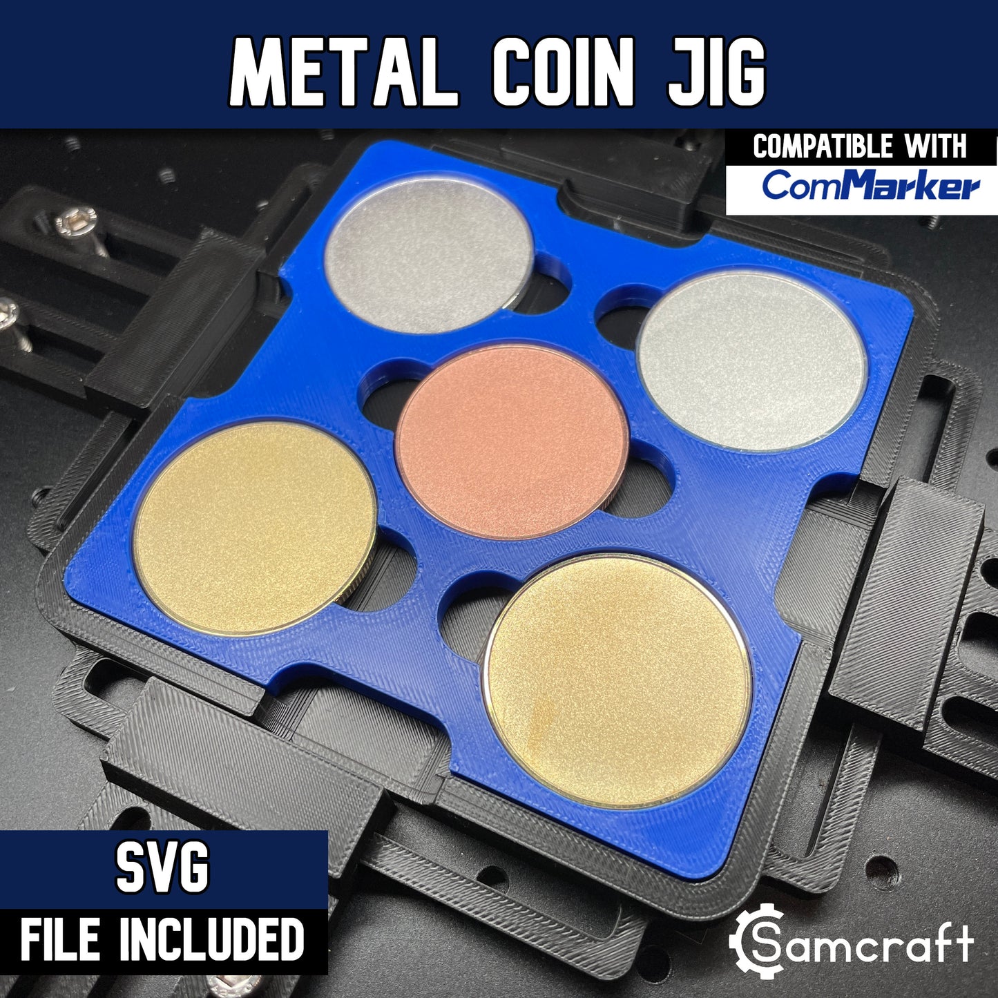 Metal Coin Jig - 40mm - ComMarker