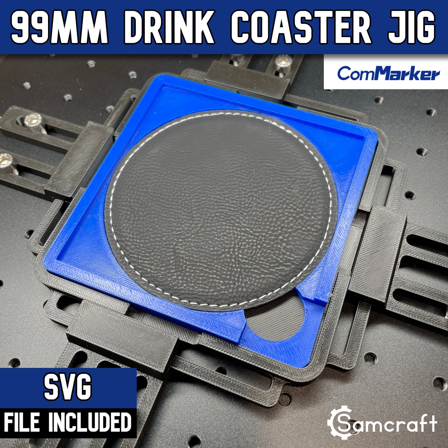 Drink Coaster Jig - Leatherette & Silicone - ComMarker - Samcraft