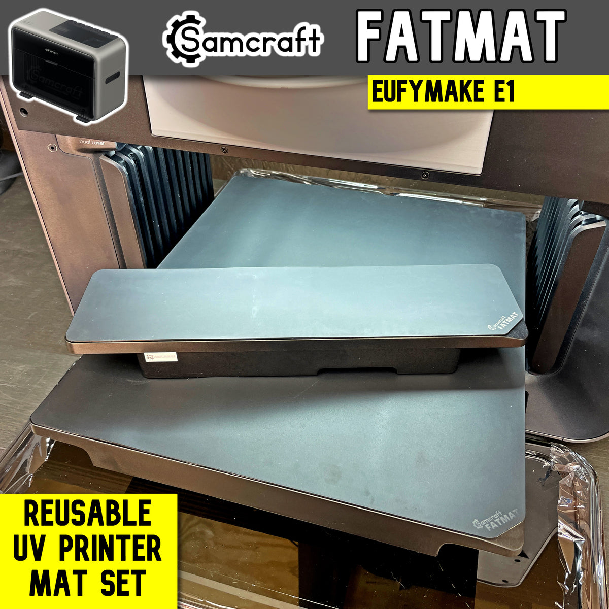 Samcraft FatMat for eufyMake E1 – Reusable Print Bed Mat | Samcraft