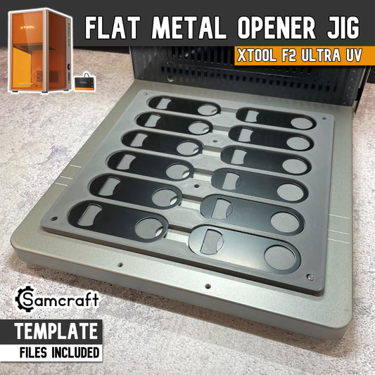 Flat Metal Keychain Bottle Opener Jig - xTool F2 Ultra UV