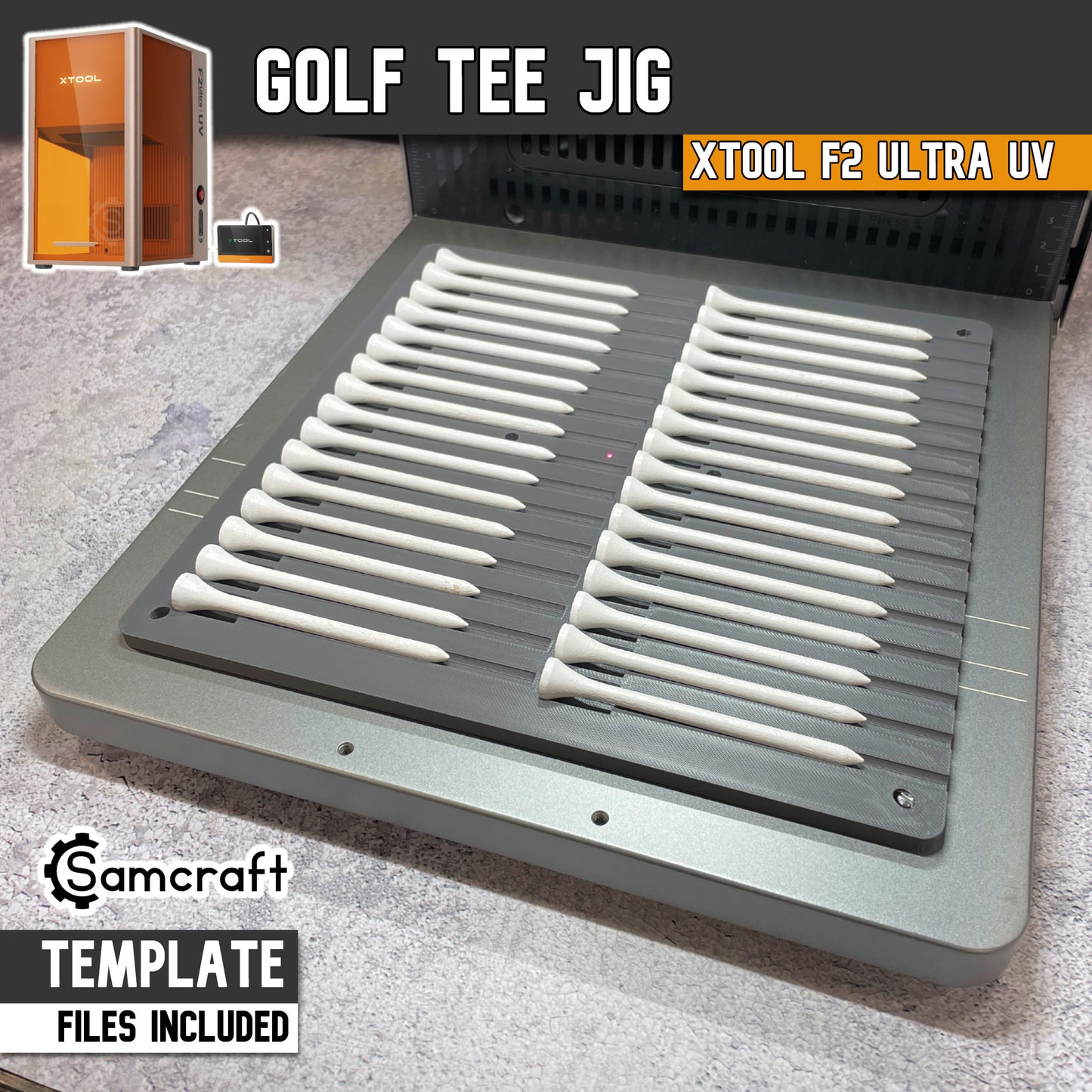 Golf Tee Jig - xTool F2 Ultra UV