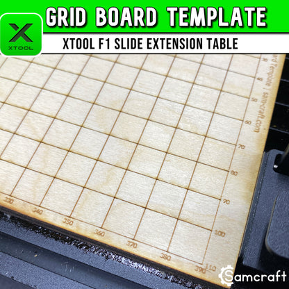 Grid Board Template - xTool F1 Slide Extension