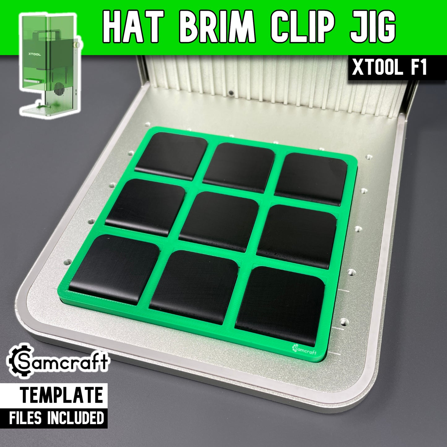 Hat Brim Clip Jig - xTool F1 / F2