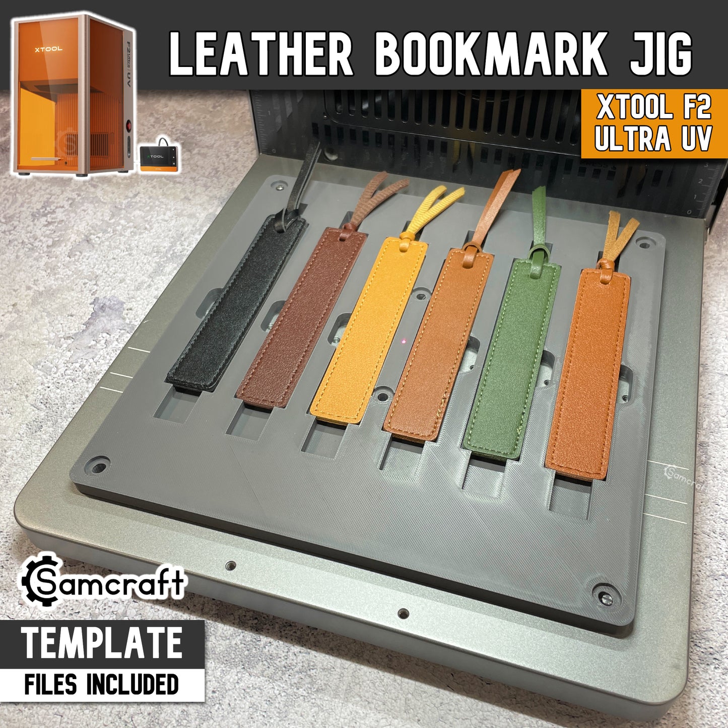 Leather Bookmark Jig - xTool F2 Ultra UV