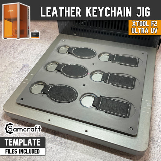 Keychain Jig - Leatherette Oval & Rectangle - xTool F2 Ultra UV