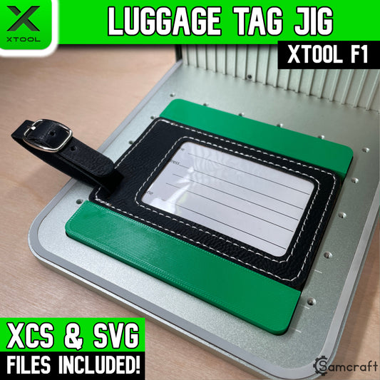 Leatherette Luggage Tag Jig - xTool F1