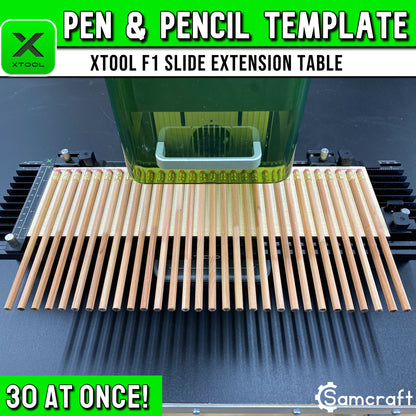 Pen & Pencil Template - xTool F1 Slide Extension