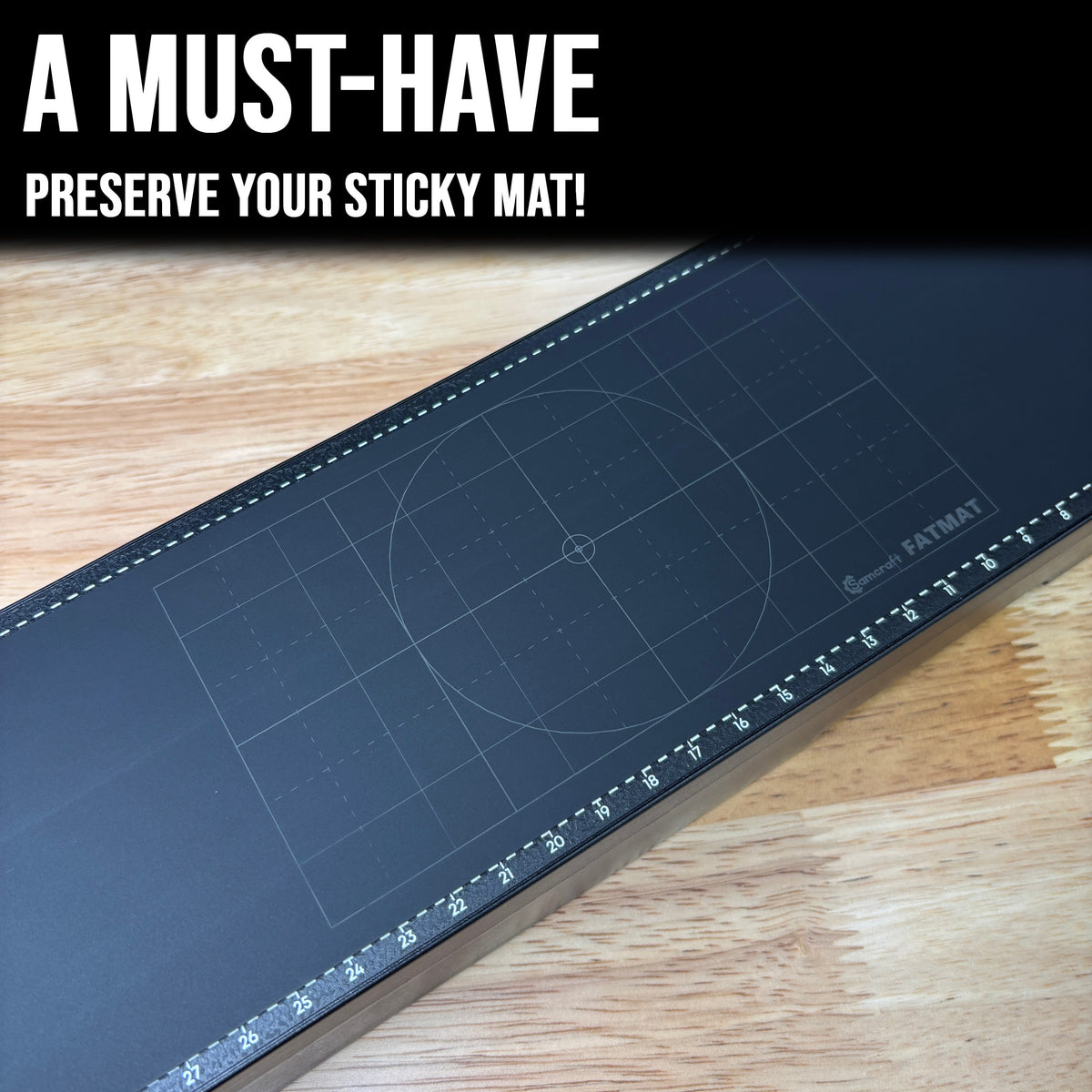 Samcraft Jig Size FatMat lifted from the print bed, showing its printed grid and ruler markings