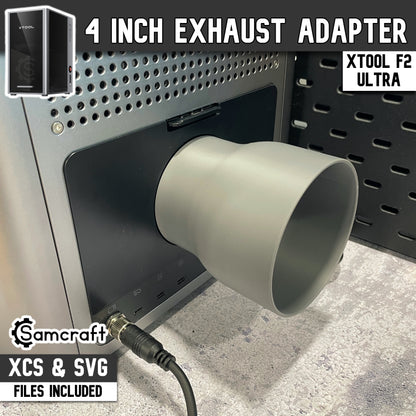 xTool F2 Ultra 4 inch Exhaust Hose Adapter