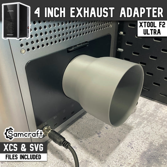 xTool F2 Ultra 4 inch Exhaust Hose Adapter