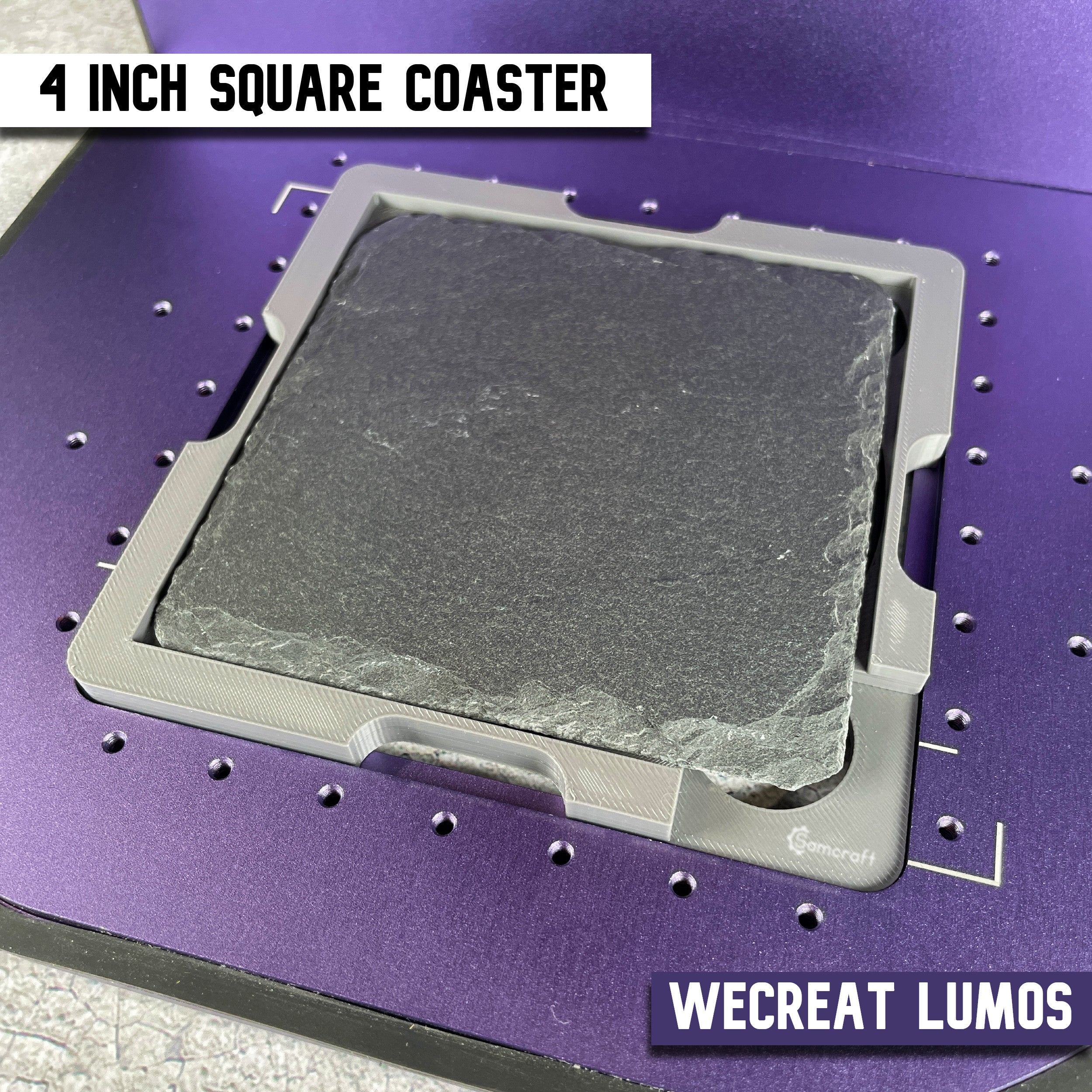 Drink Coaster Jig for WeCreat Lumos - 4 Inch | Samcraft