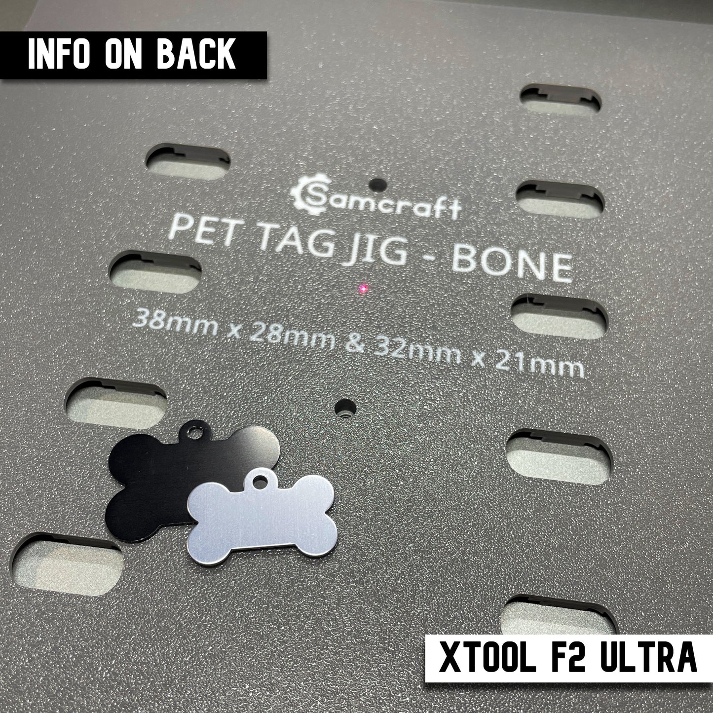 Pet Tag Jig - Bone - xTool F2 Ultra