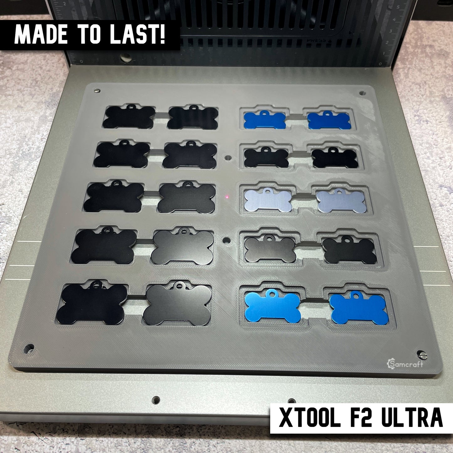 Pet Tag Jig - Bone - xTool F2 Ultra