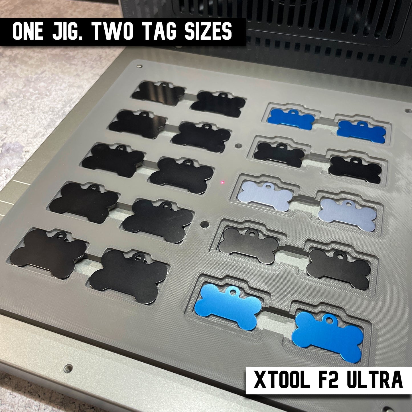 Pet Tag Jig - Bone - xTool F2 Ultra