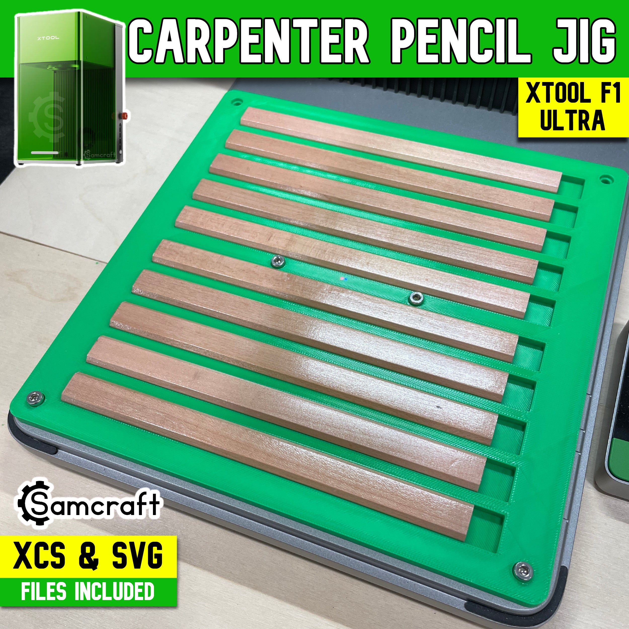 xTool F1 Ultra Laser Engraving Jigs | Made to Order | Samcraft