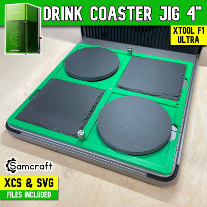 Drink Coaster Jig - 4 inch - xTool F1 Ultra