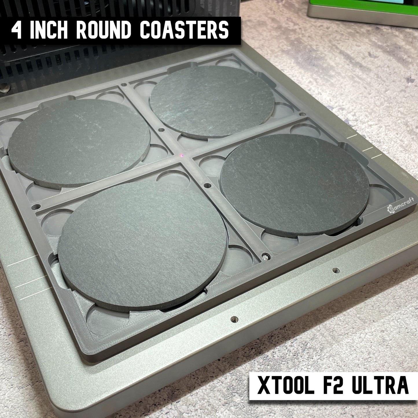 Drink Coaster Jig - 4 inch - xTool F2 Ultra