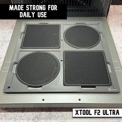 Drink Coaster Jig - Leatherette & Silicone - xTool F2 Ultra