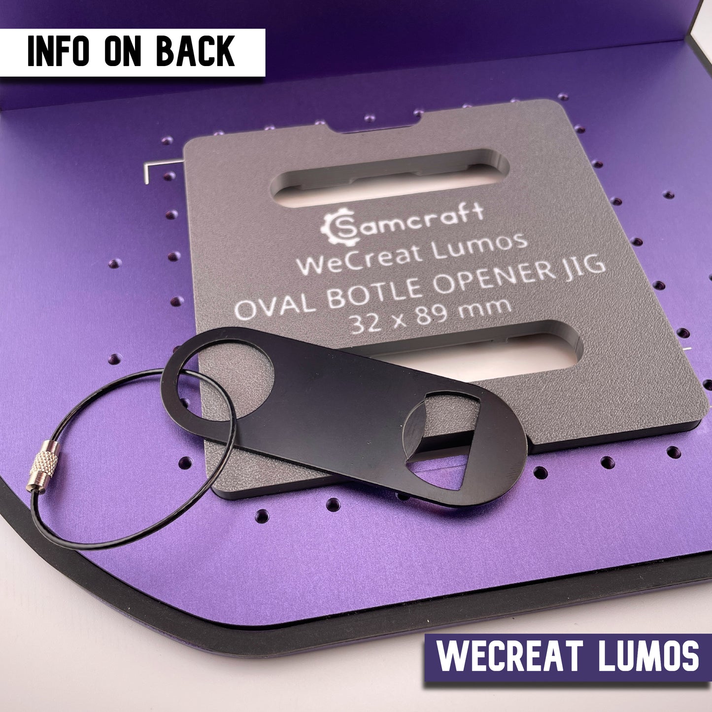 Flat Metal Keychain Bottle Opener Jig - WeCreat Lumos