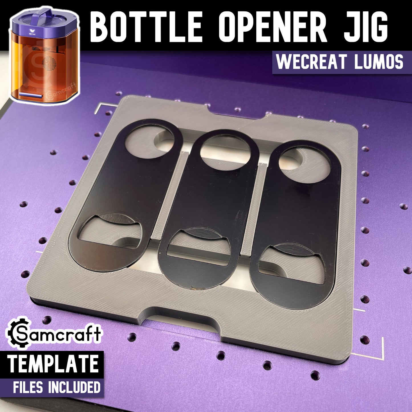 Flat Metal Keychain Bottle Opener Jig - WeCreat Lumos