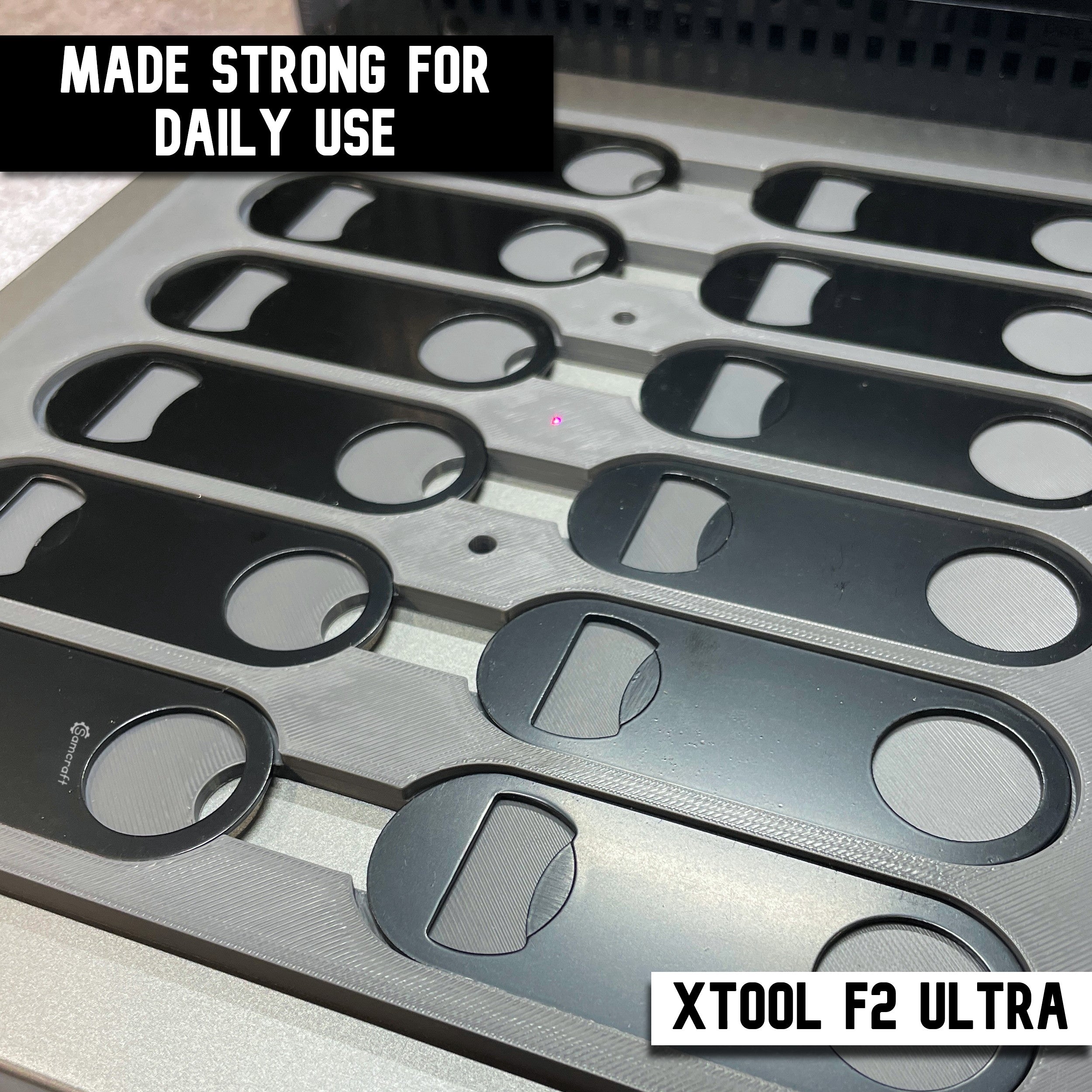 Flat Metal Keychain Bottle Opener Jig for xTool F2 Ultra & F2