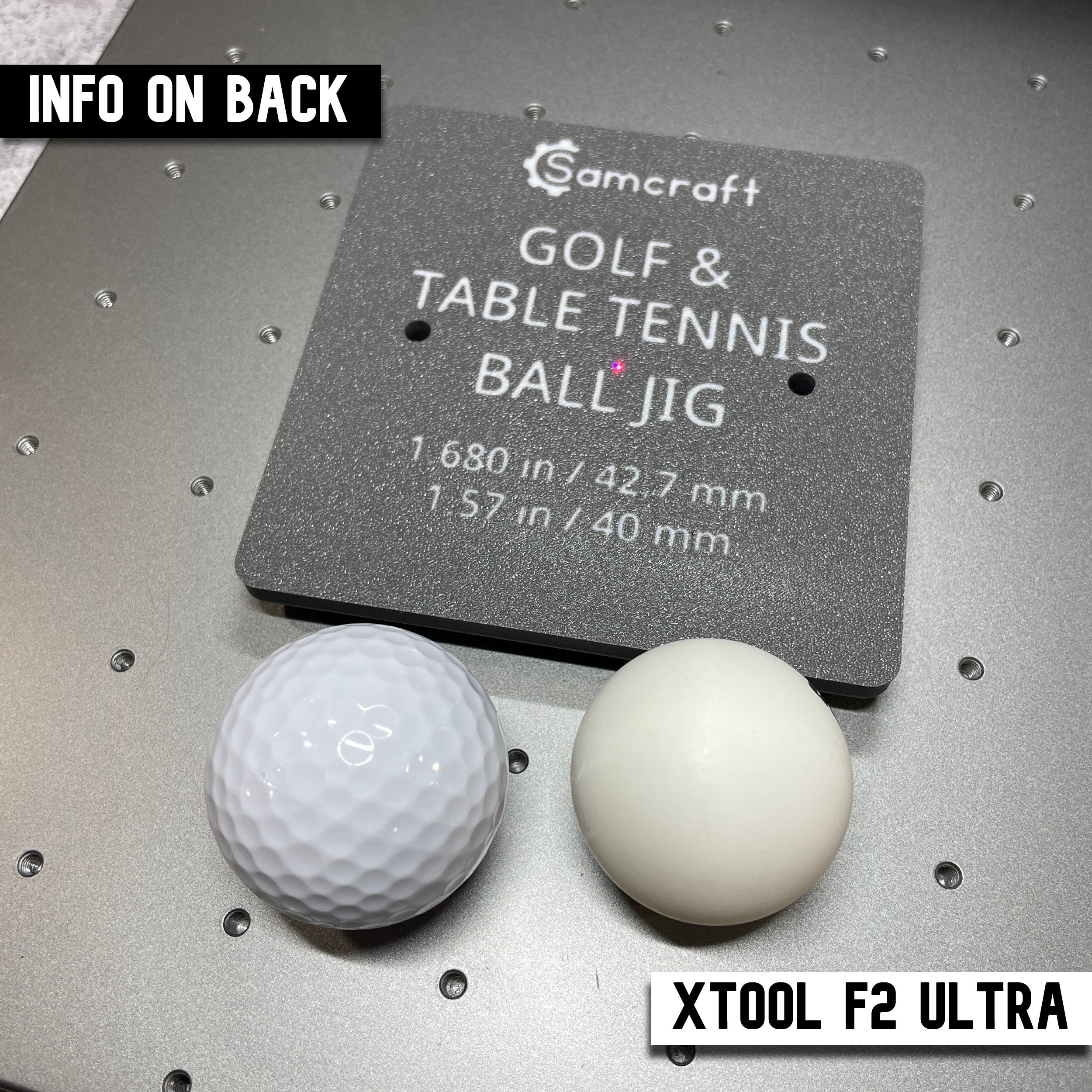 Golf Ball & Ping Pong Ball Jig for xTool F2 Ultra & F2 Ultra UV