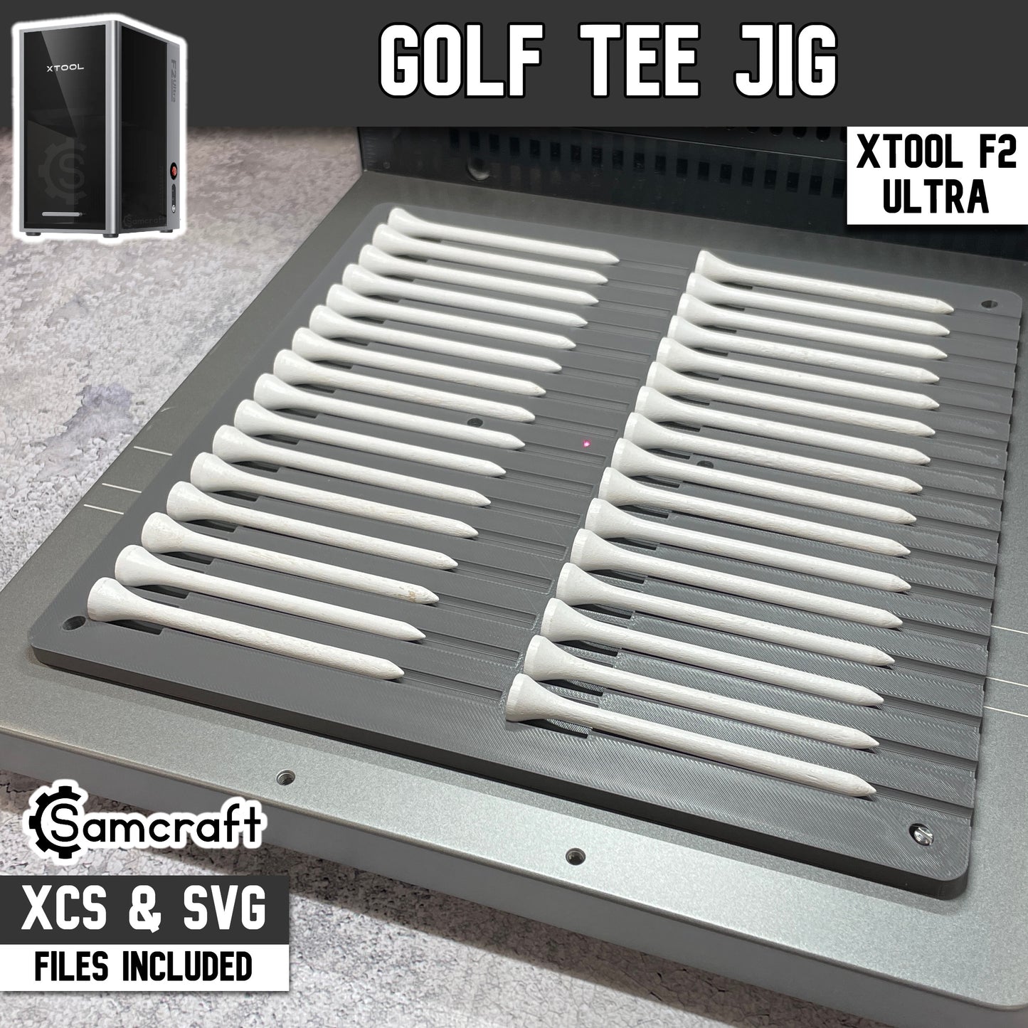 Golf Tee Jig - xTool F2 Ultra
