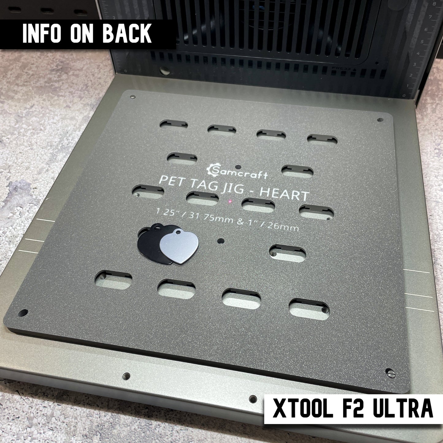 Pet Tag Jig - Heart - xTool F2 Ultra
