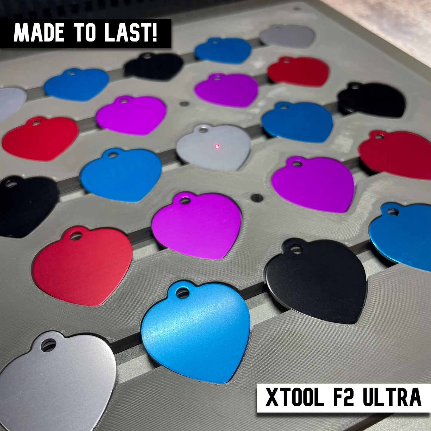 Pet Tag Jig - Heart - xTool F2 Ultra