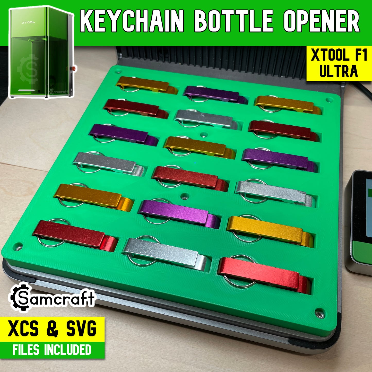 Keychain Bottle Opener Jig - xTool F1 Ultra
