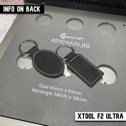 Keychain Jig - Leatherette Oval & Rectangle - xTool F2 Ultra