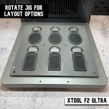 Keychain Jig - Leatherette Oval & Rectangle - xTool F2 Ultra