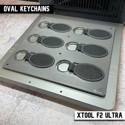 Keychain Jig - Leatherette Oval & Rectangle - xTool F2 Ultra