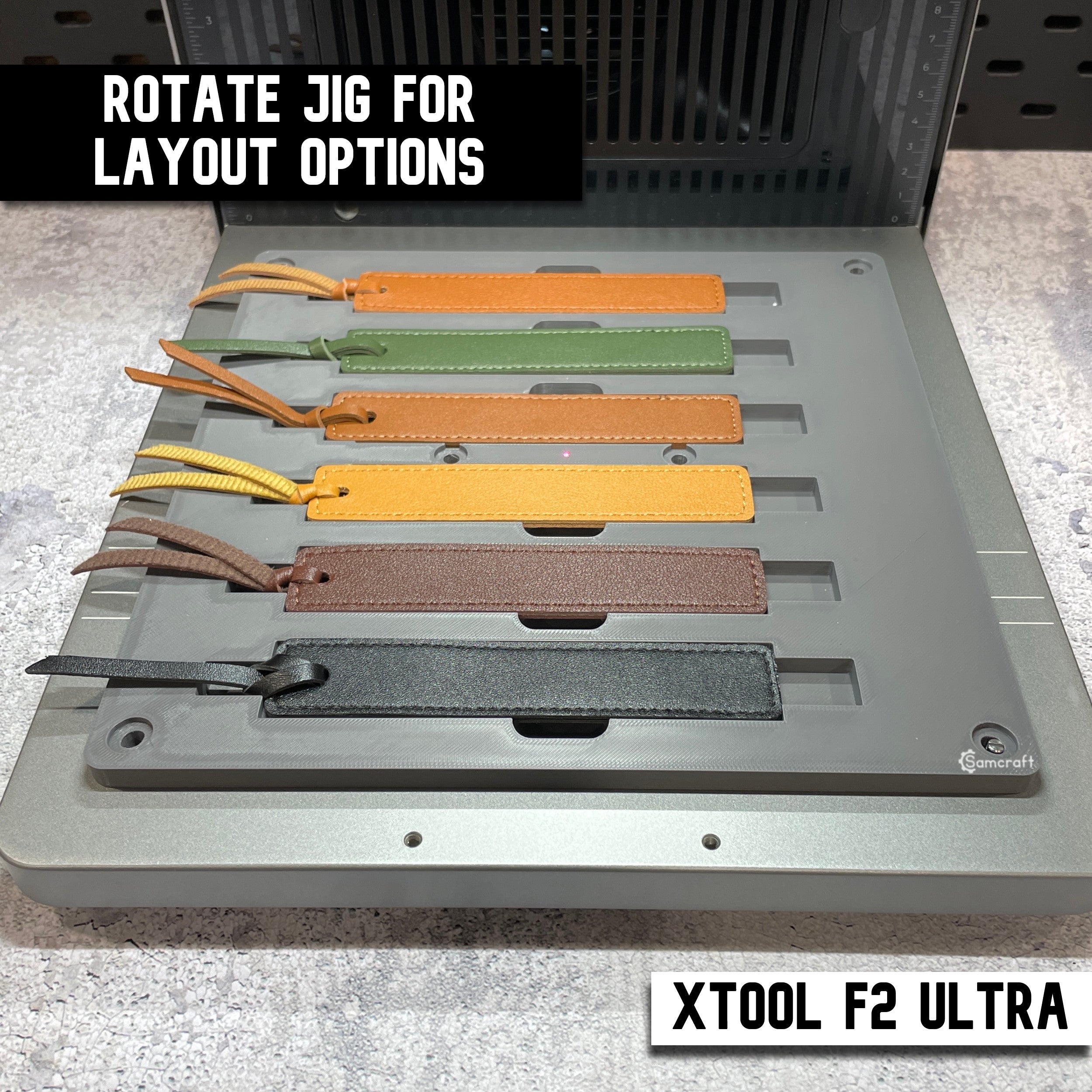 Leather Bookmark Engraving Jig for xTool F2 Ultra & F2 Ultra UV