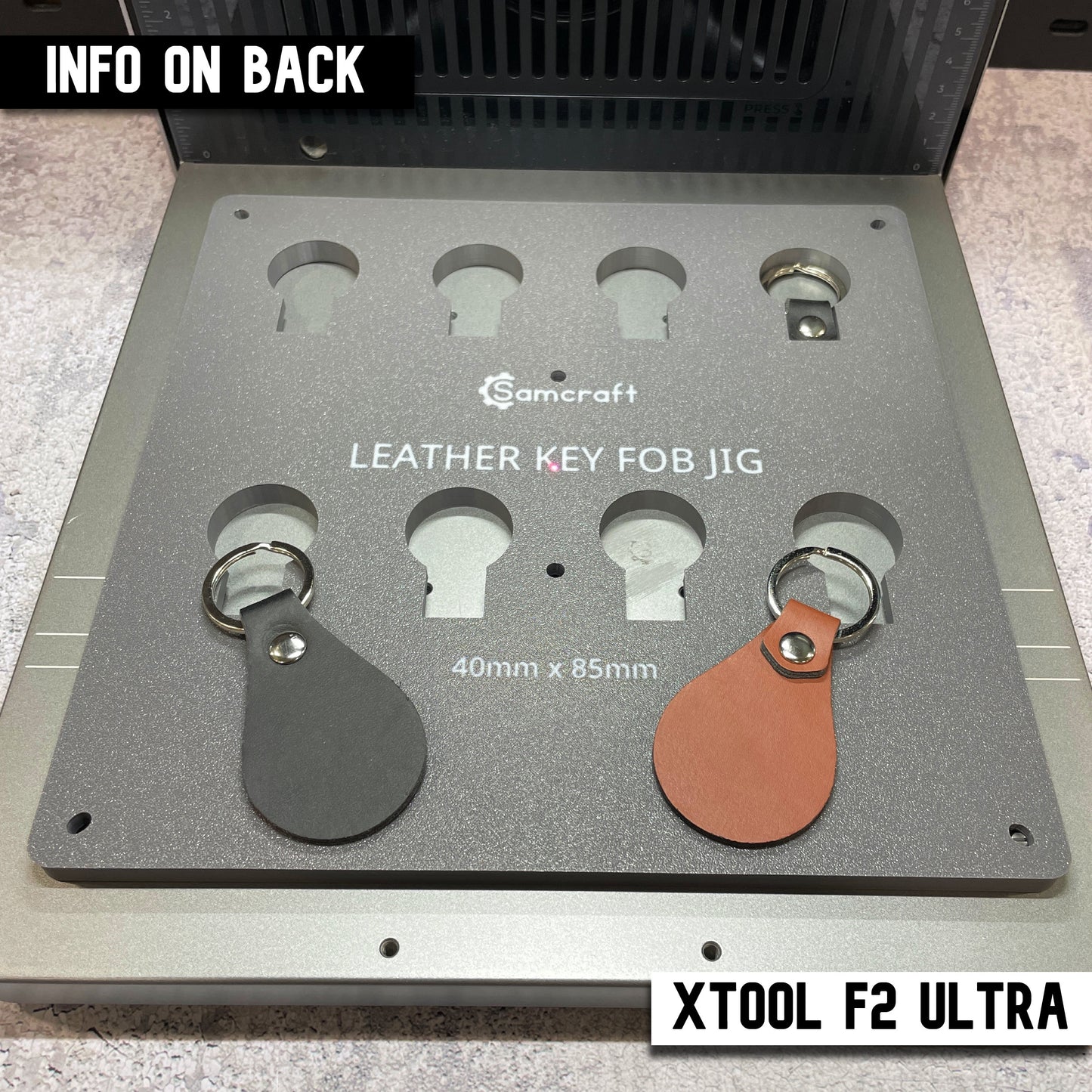 Leather Key Fob Jig - xTool F2 Ultra