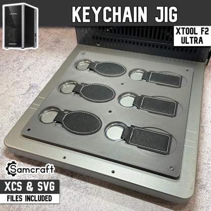 Keychain Jig - Leatherette Oval & Rectangle - xTool F2 Ultra