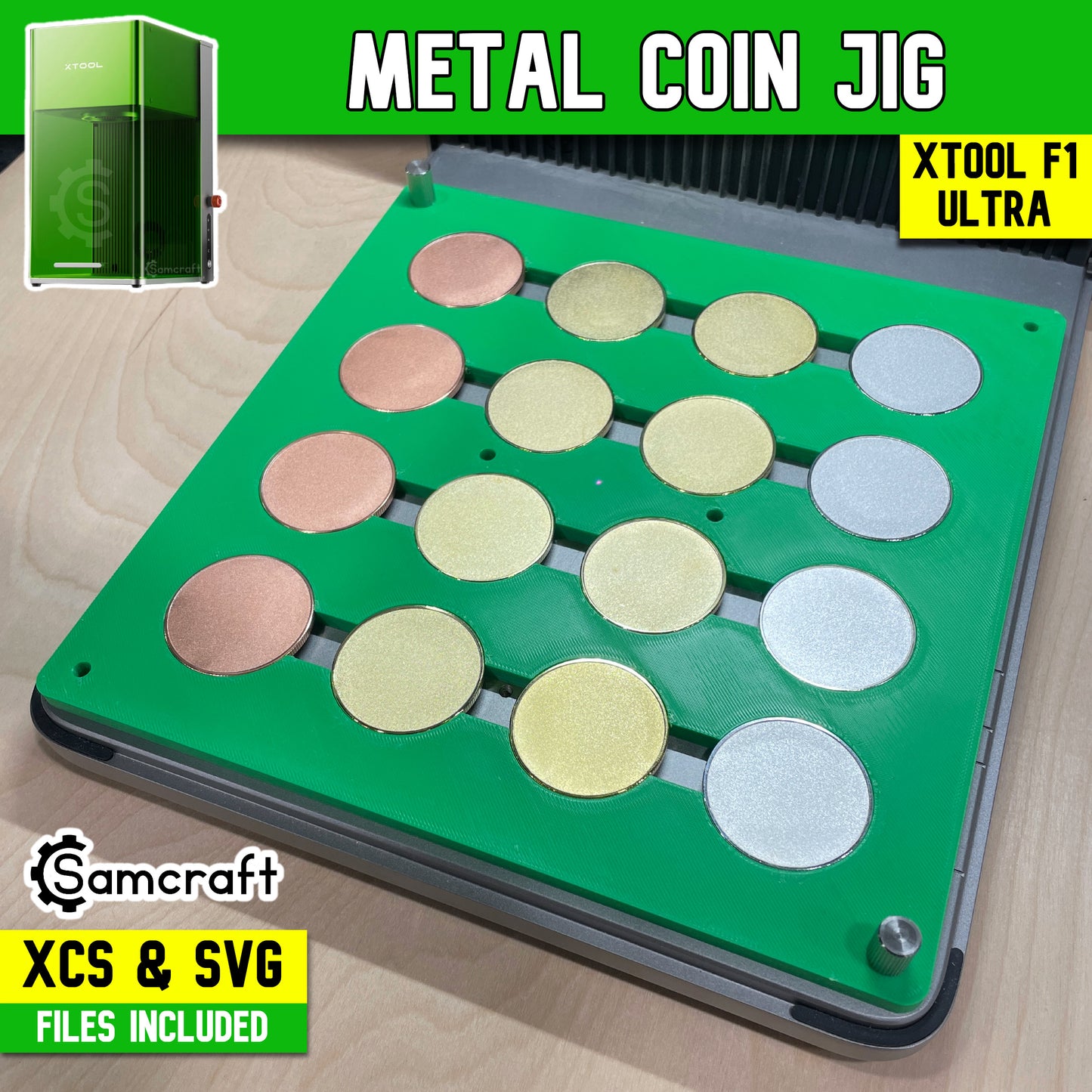 Metal Coin Jig - 40mm - xTool F1 Ultra