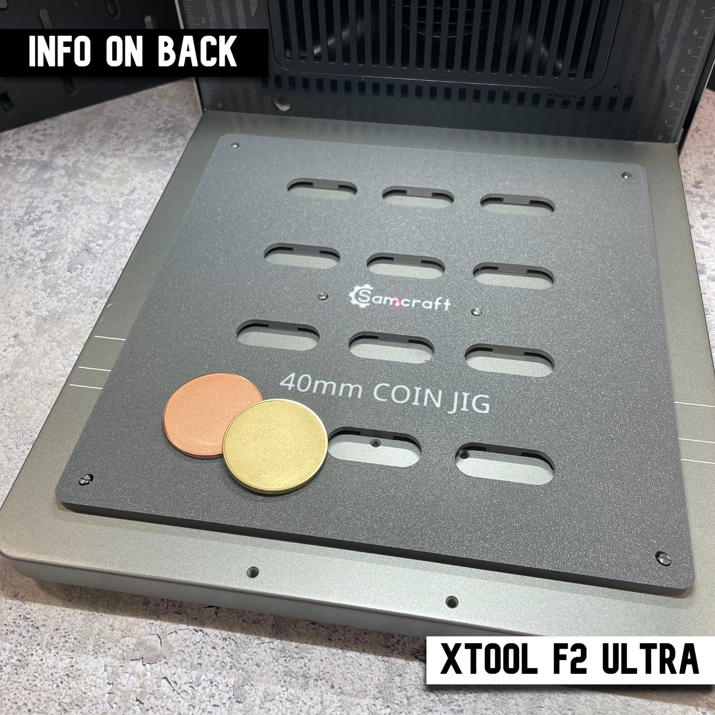Metal Coin Jig - 40mm - xTool F2 Ultra