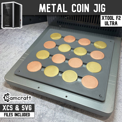 Metal Coin Jig - 40mm - xTool F2 Ultra