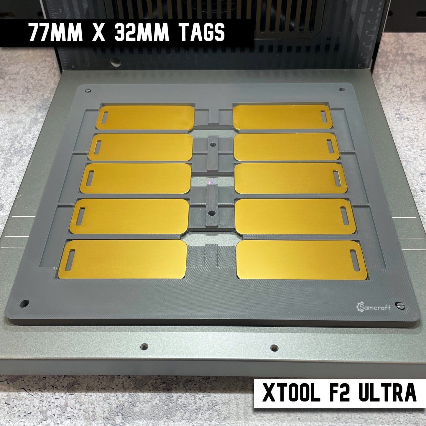 Metal Luggage Tag Jig - xTool F2 Ultra