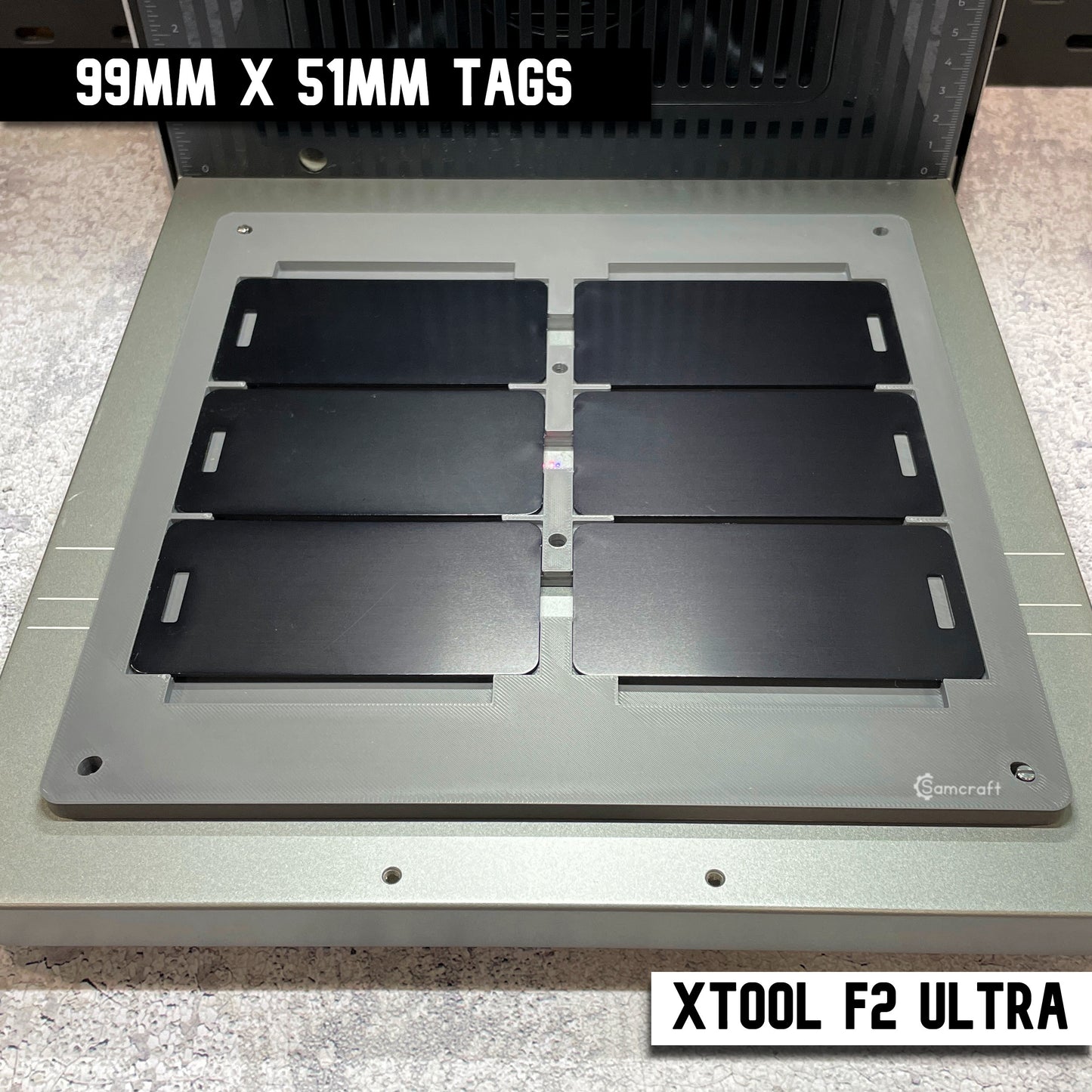 Metal Luggage Tag Jig - xTool F2 Ultra